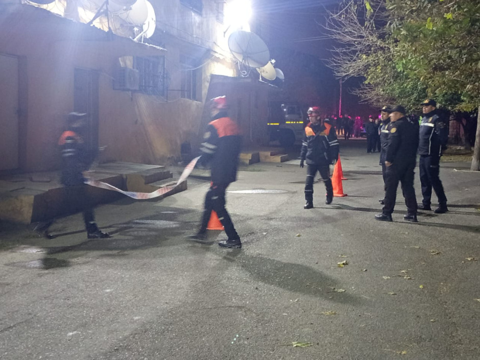 Azərbaycanda binanın döşəməsi çökdü, yaralılar var – Hadisə yerindən görüntülər