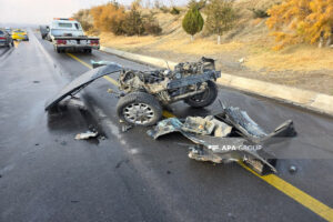 Naxçıvanda ağır qəza: 2 nəfər xəsarət aldı – FOTOLAR