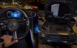 Tanınmış fitnesçi “Mercedes”lə qəza törətdi – ANBAAN VİDEO