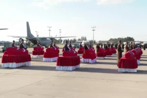 Təyyarə qəzasında şəhid olan hərbçilərlə vida mərasimi keçirilir – VİDEO