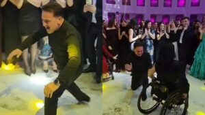 Murad Dadaşov fiziki qüsurlu əməkdaşları ilə rəqs etdi – VİDEO