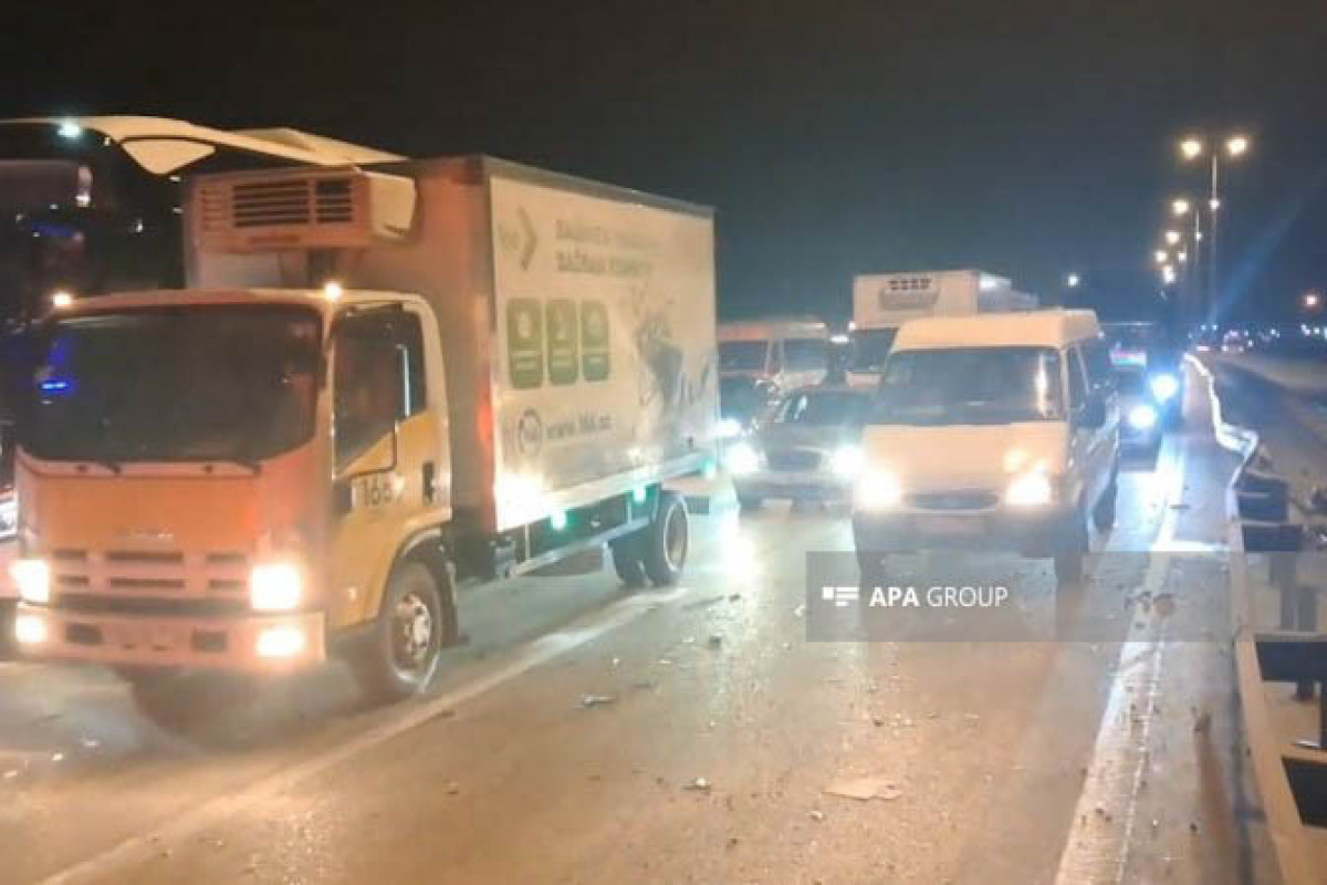 Qaradağda zəncirvari qəza tıxaca səbəb oldu – FOTOLAR