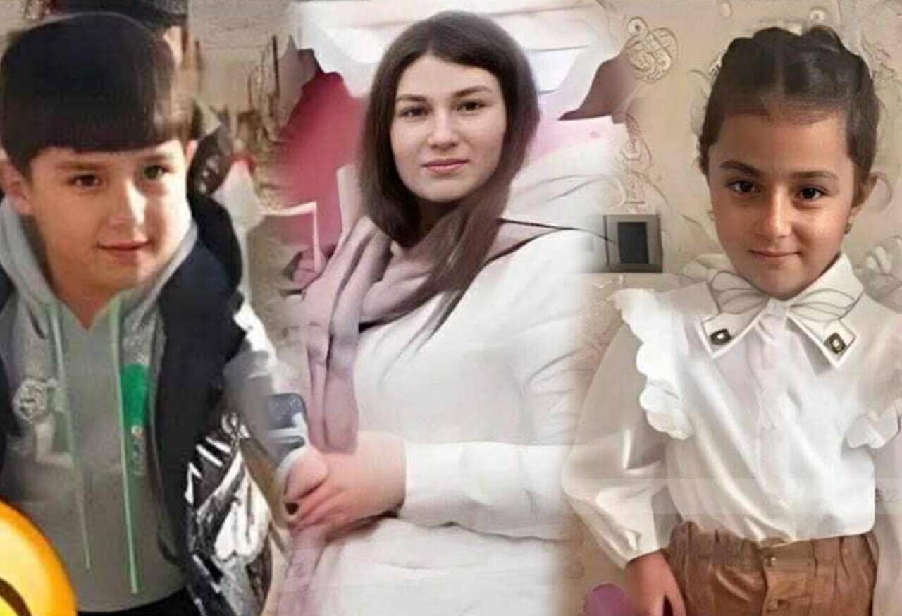 Yanğında həlak olan ana və iki övladının FOTOları