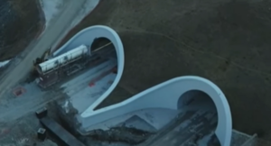 Zəngəzurda nəhəng dağların arasından yol çəkilir – VİDEO